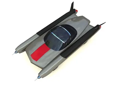 VINTAGE CONCEPT CAR 3D Low-poly 3D model