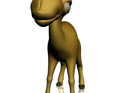 Cartoon Camel RIGGED Low-poly 3D model