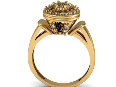 wedding ring 3D print model 19