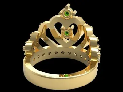  crown ring 3D print model