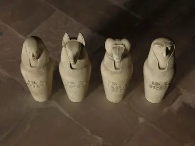 Canopic Jars 3D model
