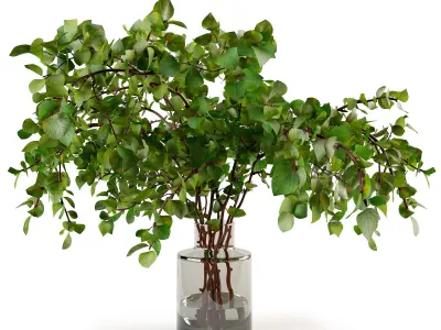 Branches in a vase 020 3D model