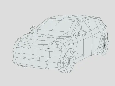 Renault Megane E Low-poly 3D model