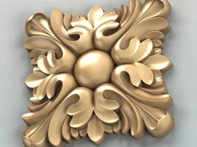 Square rosette 016 3D model