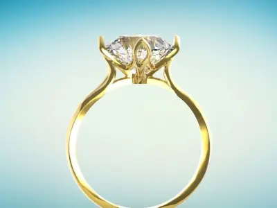 Headset ring and earrings 3D model