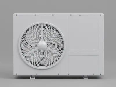 Heat pump Low-poly 3D model