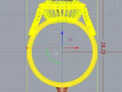 11x9mm oval women ring Product code LSR030902501 3D print model