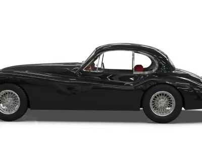 Jaguar XK140 Coupe 1954 Low-poly 3D model