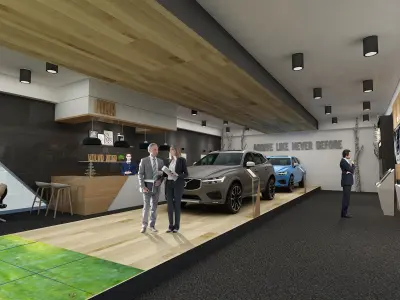 volvo  pop up store  3D model