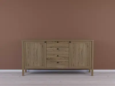Oak Cabinet  Free 3D model