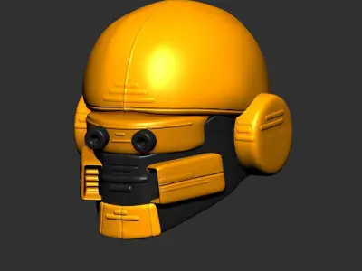 helmet high poly sculpt 3d printable ver 7 3D model 3D model 47