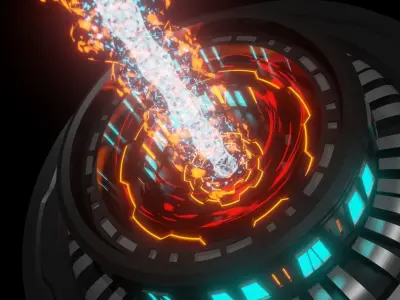 Sci-fi Rocket Engine Low-poly 3D model