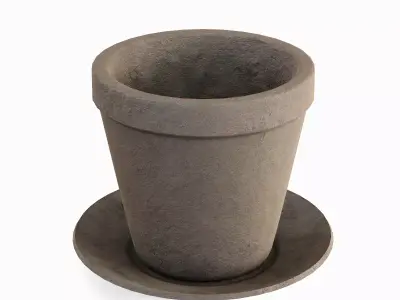 Classic Clay Pot 01 Low-poly 3D model