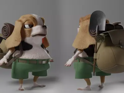 Walking Dog 3D model