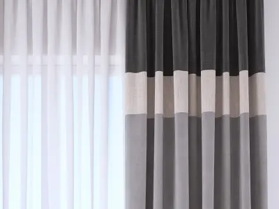 Set 110 Curtains 3D model