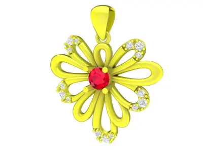 6851 Luxury Diamond Art Pendant  3D print model