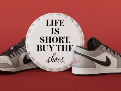 Air Jordan Low Light Smoke Grey Shoes Model Low-poly 3D model