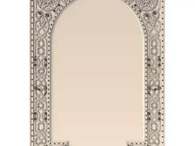 Frame celtic carved wooden plaque 3D model