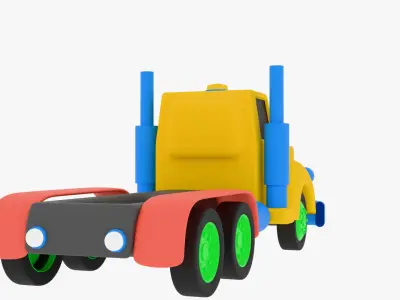 Cartoon truck 3D model by maheshkankad8
