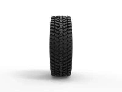 Tractor tire Scale 1 to 25 3D print model