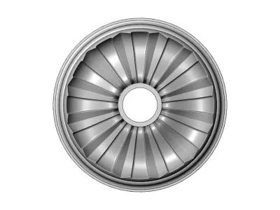 Faceted steps 450mm ceiling medalion rosette relief 3D print model