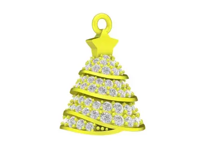 A7952 Diamond Noel Tree Pendant 3D Model 3D print model