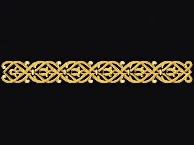 Central decor ornament for furniture 3D model 50