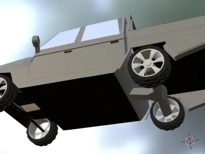 Low Poly Landcruiser 3D model