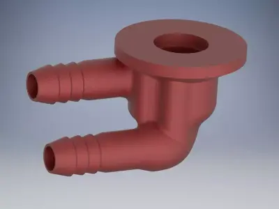 Housing for the idle valve 180 degree 3D print model