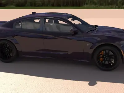 Dodge Charger SRT Hellcat 2020 with Detailed Interior 3D model