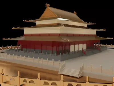 Chinese ancient house 3D model 20