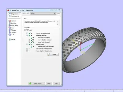 Car tires ring 3D print model
