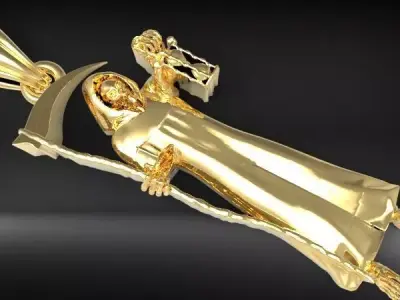 Santa Muerte Holy Death Grim Reaper Necklace Pendant Jewelry 3D print model