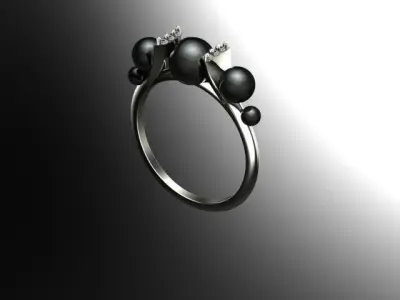 Pearl Ring  - P400 Free 3D print model