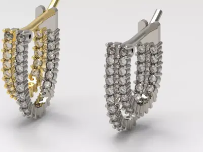 woman luxury jewelry earring je0049 3D print model