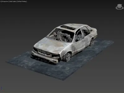 Burnt Down Car N1 Terminator 2 Judgment Day 3D print model