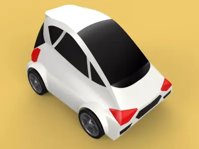 GENERAL CARTOON STYLIZED CITY CAR UNBRANDED 3D model