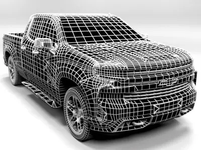 CHEVROLET SILVERADO 2022 Low-poly 3D model