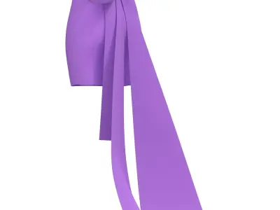 Bow skirt 3D model