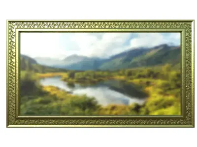 Painting framed Free low-poly 3D model