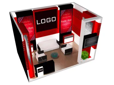 Booth Exhibition Stand a438 3D model