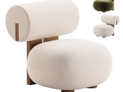 Hippo Lounge Armchair 3D model