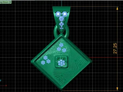 PRECIOUS WOMEN PENDANT 3D PRINTABLE MODEL  3D print model