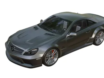 Mercedes SL65 Black Series Low-poly 3D model