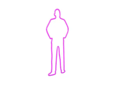 Neon Men Symbol v1 003 Low-poly 3D model