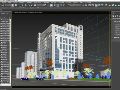 Office Building -Exterior Low poly 3d Model Low-poly 3D model