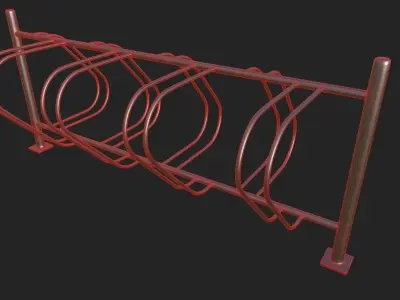 Bike Rack M07 Low-poly 3D model