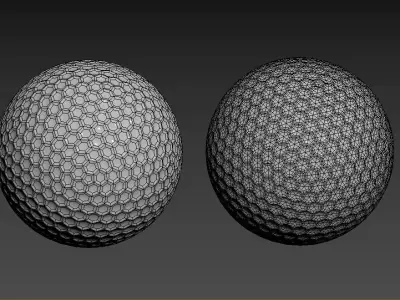golf ball Low-poly 3D model