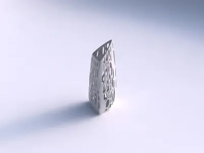 Vase tipped triangle with organic lattice 2 3D print model