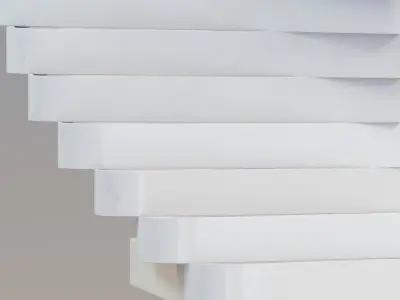 Modern geometric lamp 3D model